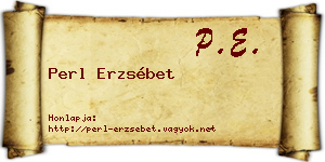 Perl Erzsébet névjegykártya