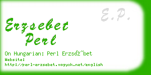 erzsebet perl business card